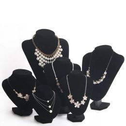 Necklaces Model Bust Show Exhibitor 6 Options Black Velvet Jewellery Display For Woman Necklaces Pendants Mannequin Jewellery Stand Organiser