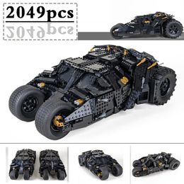 Blocks Movie Series 2049pcs Tumbler Batmobile Model Building Blocks 76240 Car Building Blocks Set DIY Toys Christmas Gifts for Children 230906