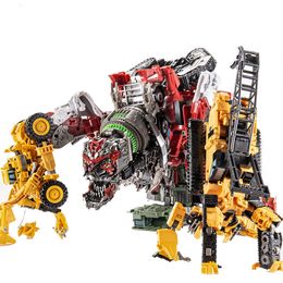 Transformation toys Robots AOYI 8 IN 1 Devastator Transformation Movie Toys Anime Action Figure Cool Engineering Vehicles Mode Robot Car Boy DD04 DD03 230911