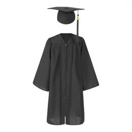 Clothing Sets Kids Preschool Primary Middle School Graduation Gown With Tassel Cap Boys Girls Students Uniform Robe Bachelor Role Play