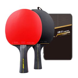 Table Tennis Raquets Boli Racket Set 6 Stars Long Short Handle For Students Ping Pong Paddle A11 Series 230911