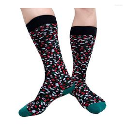 Men's Socks Cotton Mens Floral Long Fashion High Quality Male Winter Autumn Formal Business Hose Wedding Gifts