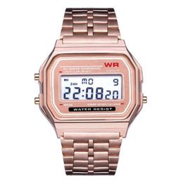 2023 Fashion Retro Vintage Gold Watches Men Electronic Digital Watch LED Light Dress Wristwatch relogio masculino FYMHM1022105