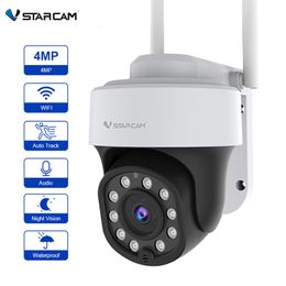 IP Cameras Vstarcam 4MP HD PTZ Dome Camera Outdoor AI Humanoid Tracking Wifi Security 2 Way Audio IR Colour Night Surveillance CCTV Cam 230922