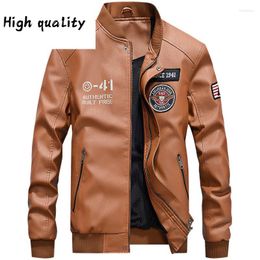 Men's Fur Collar The Spring And Autumn Period PU Leather Jacket Locomotive Clothing Fashion Leisure Coat