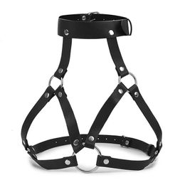 Erotic BDSM Sex Toys for Couples Leather Bra Cage Game Chest Bondage Body Harness Lingerie Goth Belt Slave Breasts Women