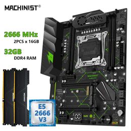Machinist E5 MR9A PRO Motherboard Combo Set kit With Xeon E5 2666 V3 LGA 2011-3 CPU and DDR4 32GB RAM Memory ATX board
