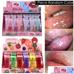 Lip Gloss Tutti Fruity Scented Glasting Water Fruit Oil Moisturizing Plumper Durable Therapy Repair Dry Lips Drop Delivery Health Be Dhucw