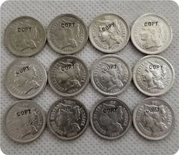 (26PCS) A set of USA THREE CENTS NICKEL 1865-1889 COPY COINS Home Metal Crafts Special Gifts