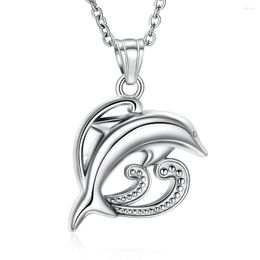 Pendant Necklaces Dolphin Urn Necklace For Human Pet Ashes Stainless Steel Cremation Keepsake Memorial Jewelry Gift