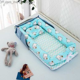 Bassinets Cradles Baby crib baby cotton cradle suitable for newborns. Portable baby crib baby bass cushion bumper nest with pillow and baby accessories Z230804