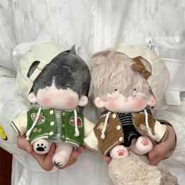 Dolls 20cm Fashion Doll Clothes Cartoon Pattern Baseball Uniform Cotton Stuffed Playing House Toy DIY Accessories 230803