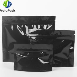 Cosmetic Bags 100pc High Quality Aluminium Foil Mylar Coffee Storage Bags Stand Up Heat Sealing Zip Lock Pouches Eco Smell Proof Packaging Bags 230809