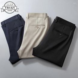 Men's Pants Nylon Summer Light&Thin Casual Stretched Breathable Quick Dry Long Sweatpants Men Clothing Straight Golf Trousers