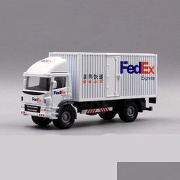 Diecast Model Cars 160 Scale Toy Car Metal Alloy Commerical Vehicle Express Fedex Van Diecasts Cargo Truck Toys F Children Collectio Dhvlz