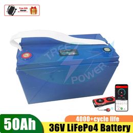 Rechargeable 2000 Deep Cycles 36V 50Ah Lifepo4 Lithium Batteries Pack With Bms for RV /Camper/car or Boat/Inverter +10A Charger