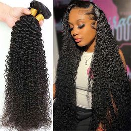 Best Kinky Curly Bundles 12A Human Hair Extensions Water Wave Wavy Bundles Raw Brazilian Hair Weave Tissage Wholesale Sale