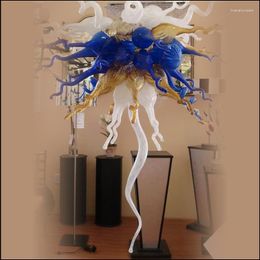 Pendant Lamps AC 110V 220 Hand Blown Murano Glass Chandelier Light Modern Art Deco Custom Made LED For Home Decoration