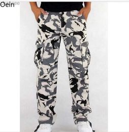 Military Man Casual White Mimetic Cargo Combat Work Pants Straight Camouflage Long Trousers Slim Fit S-7XLLF20230824.