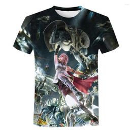 T-shirt da uomo T-shirt con stampa 3D Final Fantasy VII e T-shirt girocollo alla moda da donna T-shirt estiva Harajuku