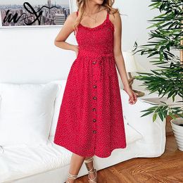 Sarongs In-X Ruffle Red Beach Dress Plus Size Cover Ups Summer Up 2023 Women Polka Dot Button Swimsuit Female Saida De