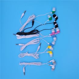 Uniiversal 3.5mm Plug Disposable Earphones Headphone for Smart Phone MP3 MP4 Bus Train PlaneMuseum Library One Time Use Cheap Earphone