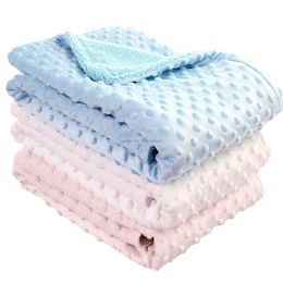 Blankets Swaddling born Baby Blankets Warm Fleece Thermal Soft Stroller Sleep Cover Cartoon Beanie Infant Bedding Swaddle Wrap Kids Bath Towel 230311