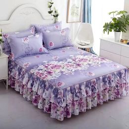 Bed Skirt 3 Pcs Bed Sheets Beding Mattresses Cover Fitted Sheet Bedspreads Skirt Queen Size Full Double Fitted 2 Seater Pillowcase 230314