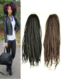 18inch Afro kinky curly hair bundles soft marley braid crochet hair extension synthetic braiding hair crochet braids for black wom8289116