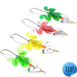 1 Pcs/lot 9cm/6g Pesca Fishing Lure Artificial Fishing Silicone Bait Frog Lure With Hook Soft Fishing Frog Lures Fishing Tackle