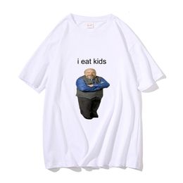 Mens Polos Bertram Eats Kids Funny Brand Men Women Tshirt I Eat Kids Tees Man Pure Cotton Tops Short Sleeve Black Casual Loose Tshirt 230323