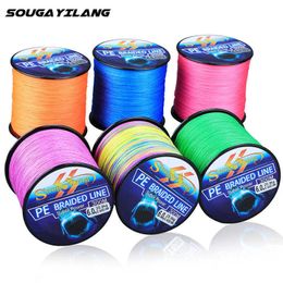 Fishing Accessories Sougayilang 300M 4 Strands Braided Fishing Line 0.12-0.5mm 6.3-32.8kg Smooth Abrasion Resistant Low Memory PE Fishing Line P230325