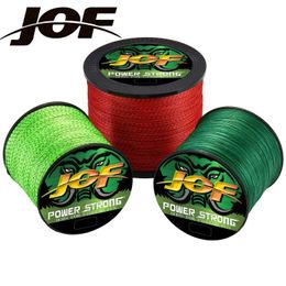 Fishing Accessories JOF Braided Fishing Line Super Strong Fly Wire 100% PE Multifilament 8 Strand 300M 500M 18LB-90LB Carp Woven Thread P230325