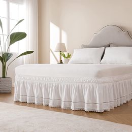 Bed Skirt hollow lace bedding non surface elastic belt bedding sofa Lit Home el bedding 230330