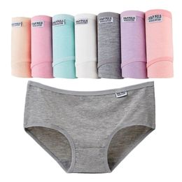 Women's Panties 7 Pcs Underwear Women Plus Size Panties Girl Briefs Sexy Lingeries Calcinha Cotton Shorts Underpants Solid Panty Cueca Intimates 230503