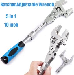 Electric Wrench 7 / 10 Inch Ratchet Adjustable 5-in-1 Torque Can Rotate And Fold 180 Degrees Fast Pipe Repair Tool 230510