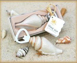 20pcs Party Favor Sea Shell Openers Seashell Bottle Opener Sand Summer Beach Theme Shower Wedding Gift