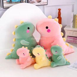 22cm Squishy Dinosaur Doll Plush Toy Sitting Soft Dino Plushie Colourful Little Cartoon Kawaii Animal Peluche Kids Birthday