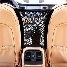 Storage Bags Car Mesh Organiser Strong Elastic Netting Pouch Pet Barrier Auto Vehicles Between Front Seat Back Luggage Holder Pocket