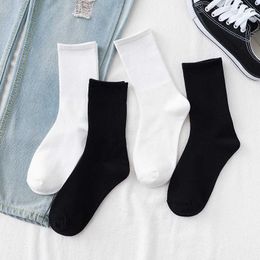 Socks Hosiery Casual solid black and white long socks unisex harajuku street fashion hip hop skateboard socks for Christmas gift P230517