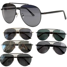 Mens Metal Frame Sunglasses GG0043SA Titanium Alloy Round Mens Sunglasses Classic Luxury Business Glasses