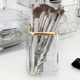 Storage Boxes Luxury Makeup Organisers Desktop Cosmetic Brush Box Office Pen Case Make Up Brushes Organiser Lipstick Sundries Holder-