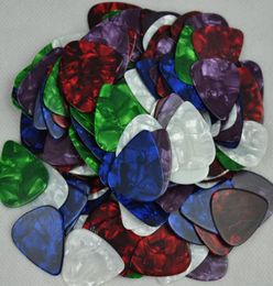 Lots of 100 pcs Heavy 1mm Blank guitar picks Plectrums No Print Celluloid Assorted Colors3583666