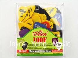 Lots of 100pcs Alice AP100F Sandblast Matte Nylon Acoustic Electric Guitar Picks With Original Package Standard Plectrums4776293