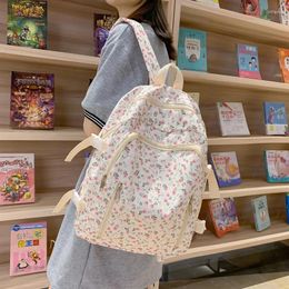 Backpack Fashion Floral Cute Women Nylon Waterproof Laptop Female School Bags For Teenage Girls Kawaii Travel Book
