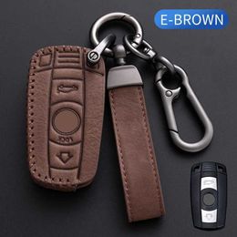 Car Key Top Cowhide Smart Car Key Case Cover Protector for BMW E90 E60 E70 E87 3 5 6 Series M3 M5 X1 X5 X6 Z4 Car Accessories for Girls