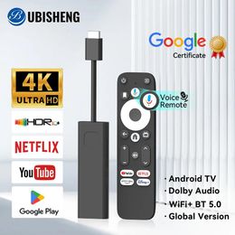 Stick TV Stick UBISHENG Android TV Stick GD1 4K Streaming Media Player Amlogic S905Y4 2G DDR4 16GB Netflix Google Certified WiFi Set Top