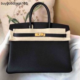 Designers Bags Handbags Wax Thread Litchi Pattern Togo Calfskin Buckle Handbag Leather Womens Bag 25 30 35 40 Large