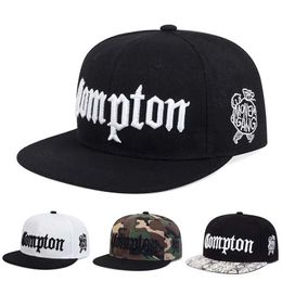 Ball Caps New COMPTON CAP Street Dance Snapback Hat Hip Hop Headwear for Men Women Adult Outdoor Casual Sun Baseball Cap J231223