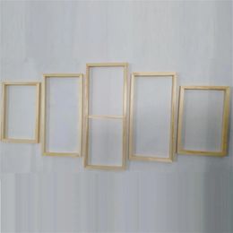 Frames 5 Panel Wood Frame Set for Canvas Oil Painting Tool Custom DIY Inner Wooden Wall Art 210908289I